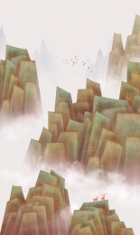 新中式国风山水画古风意境水墨风景装饰画