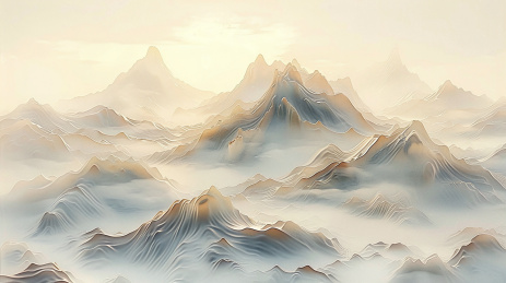 中国风金山风景画