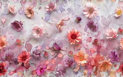 复古的水粉画效果主题背景