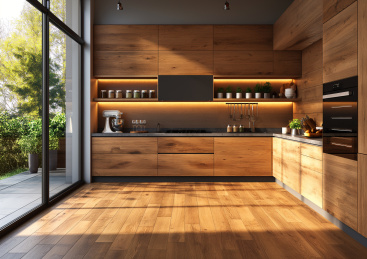 实木家居装修风格实木橱柜