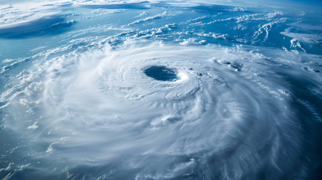 台风天气背景，自然灾害暴风雨雷暴天气场景