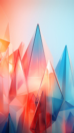 几何晶体的数字艺术展示