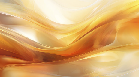 数码科技橘金色波浪曲线抽象图形海报背景