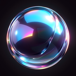 全息色彩酸性设计水晶球3D图