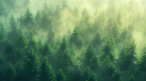 森林大自然插画场景