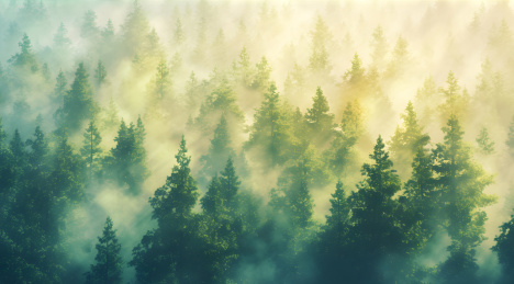 森林大自然插画场景