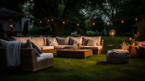 在后院绿洲中放松和娱乐