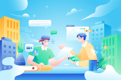 高考刷题学生矢量插画