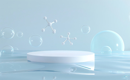 白色背景上的气泡特写镜头