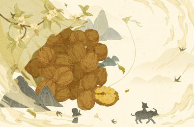 原创手绘二十四节气插画之秋分