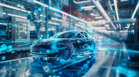 新能源智能未来概念发光汽车