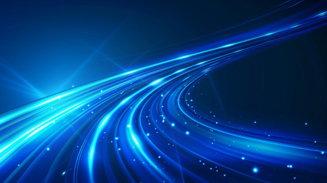 蓝色发光的线条背景