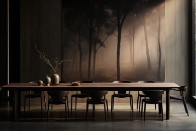 现代大平层起居室室内设计样板房