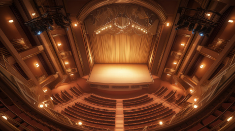 充满古典主义色彩的大剧院内部空间