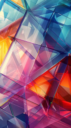 几何彩色玻璃背景