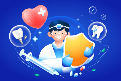 牙科口腔矢量插画