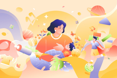 母亲节矢量插画