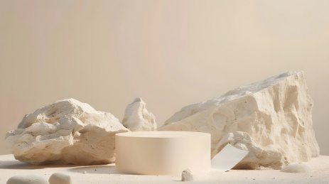 3D简约风格静物展示台背景