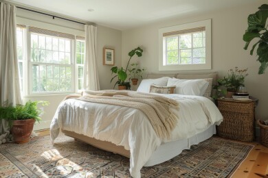 明亮通风的卧室