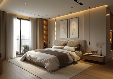 温馨舒适的现代卧室室内设计