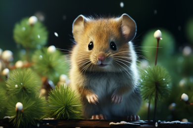 儿童漫画插画可爱的卡通仓鼠