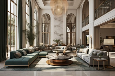 现代豪华客厅室内设计