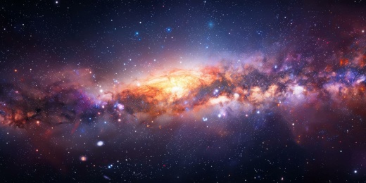 壮观的星系有恒星和星云