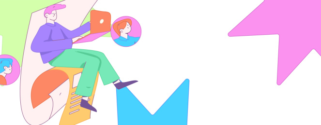 求职面试的人员扁平矢量概念运营手绘插画