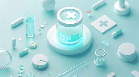 3d医疗医药图标背景