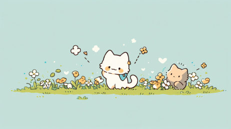 草坪上的猫咪
