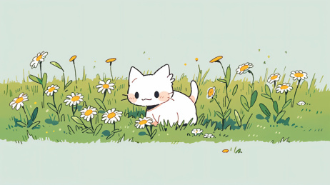 草坪上的猫咪