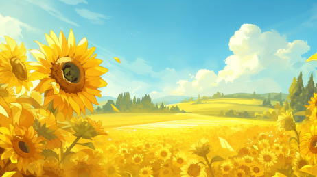 梦幻向日葵花海