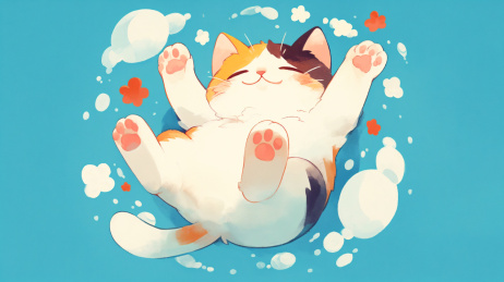 可爱三花猫
