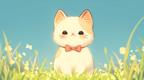 草丛中的猫咪