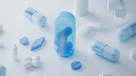 3d透明玻璃感医疗背景