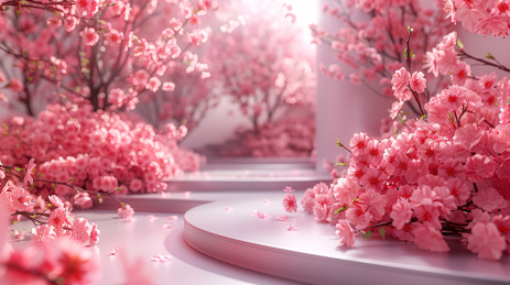 超现实户外大自然电商商品展台背景