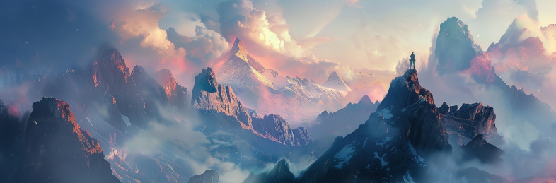 日落时的壮观天空景色