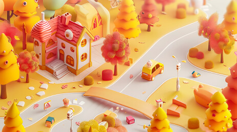 3d清新卡通背景