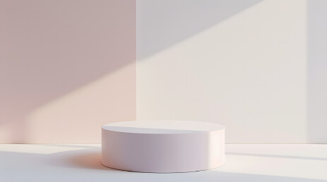 白色极简电商商品展台