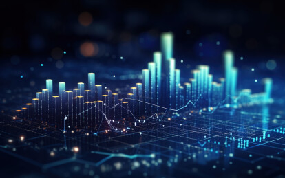 财经金融柱状图背景