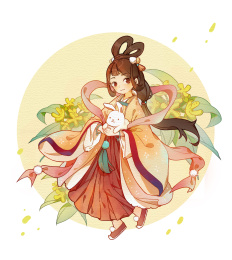 中秋嫦娥可爱人物