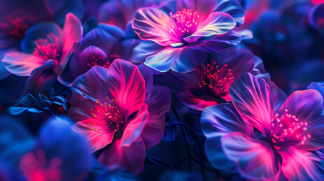 3d清新梦幻花朵背景