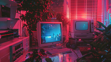 千禧风赛博科幻插画