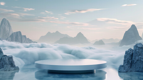 产品展台三维图形场景背景