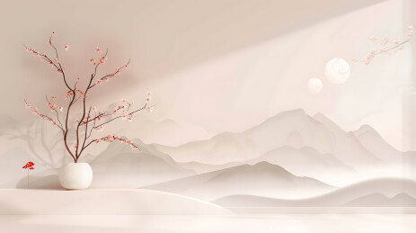 中式国风山水插画