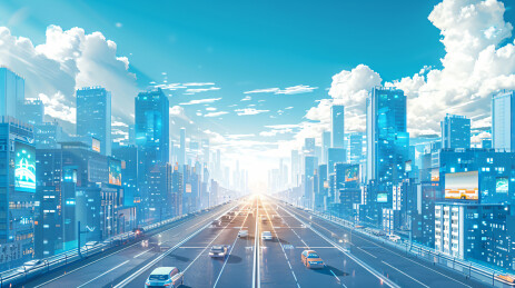 未来感科技感抽象城市