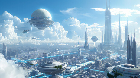 未来感科技感抽象城市