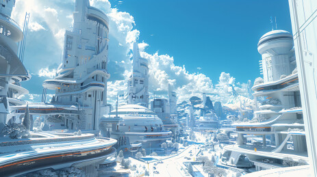 未来感科技感抽象城市