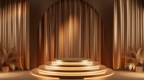 双十一电商展示台背景