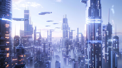 3d未来赛博科幻城市